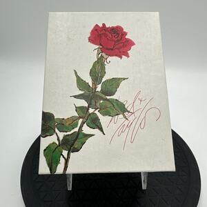 Vintage Lord & Taylor Department Store Red Rose Small Gift Box